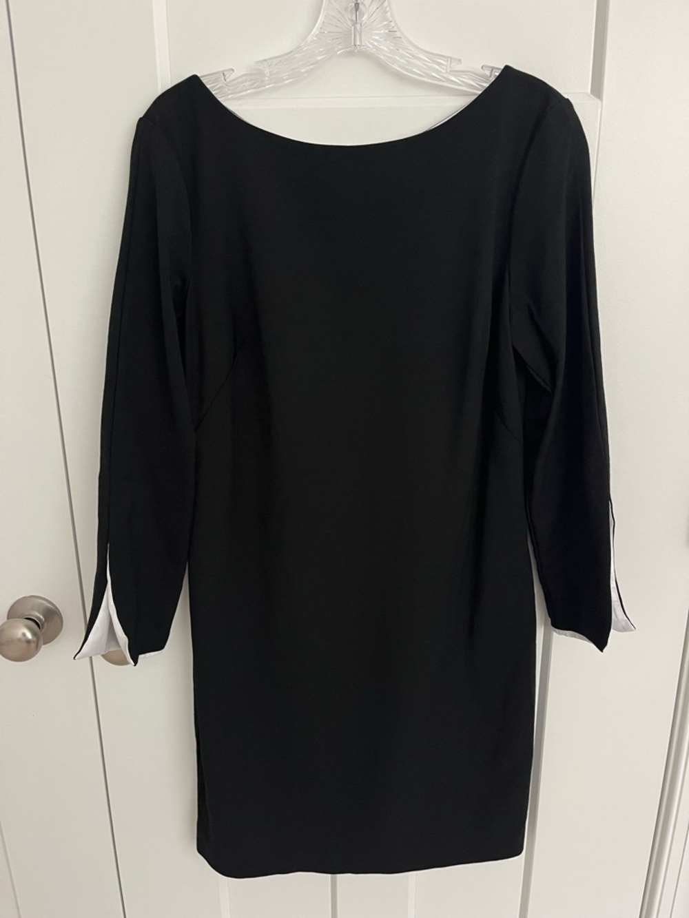 Banana Republic Black Sheath Dress Womens 6 Long Sleeve Career Minimalist Luxury